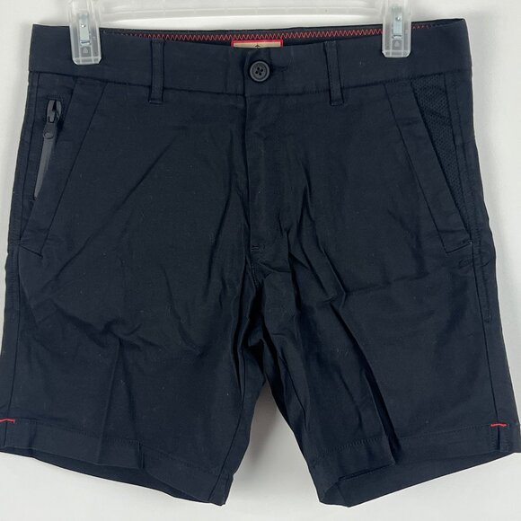 Devred Chino Shorts Waist 30in Inseam 7in Rise 9.5in Black Cotton Spandex Polyam - Picture 1 of 7